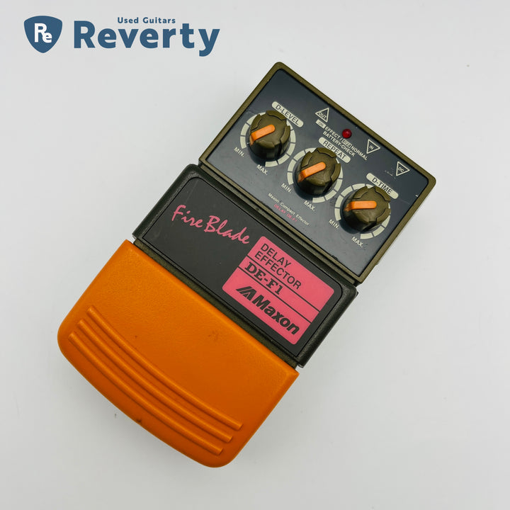 Maxon DE-F1 Delay Fire Blade Series Guitar Effect Pedal Made in Japan Used