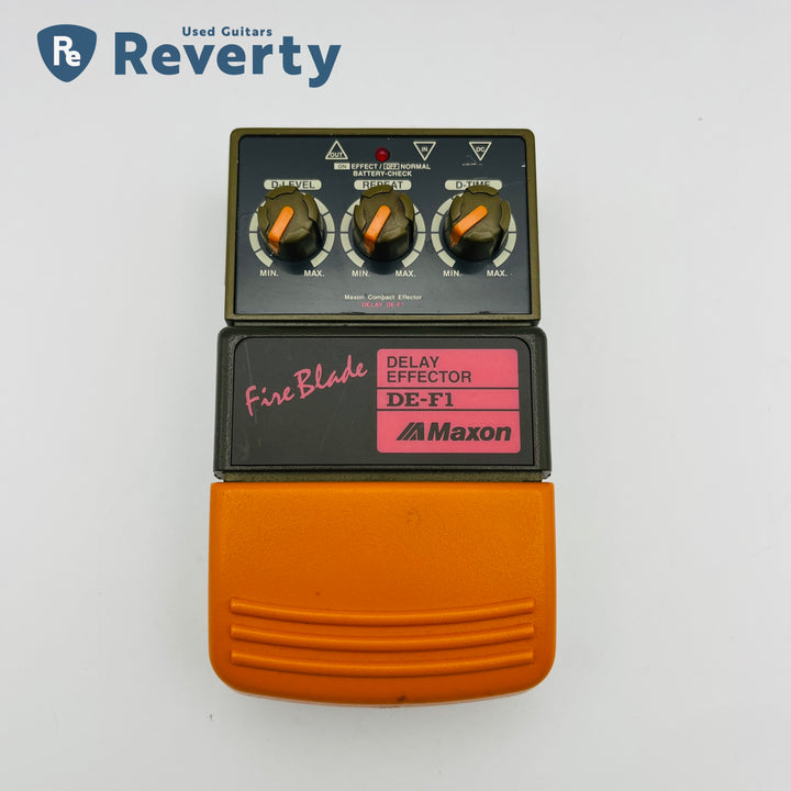 Maxon DE-F1 Delay Fire Blade Series Guitar Effect Pedal Made in Japan Used