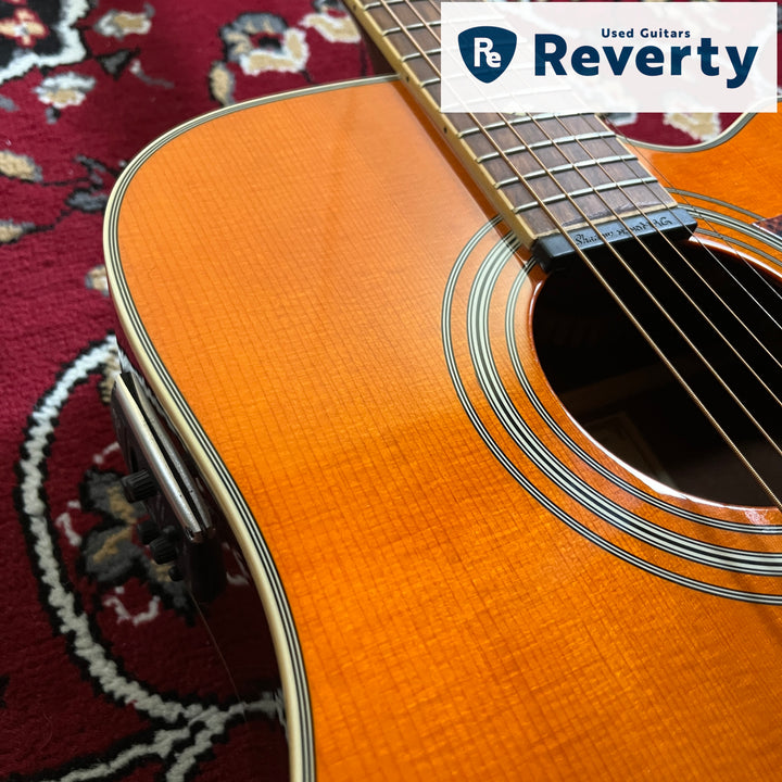 2019 Epiphone Masterbilt DR-500MCE Natural All Solid Dreadnought eSonic2 w/ Bag