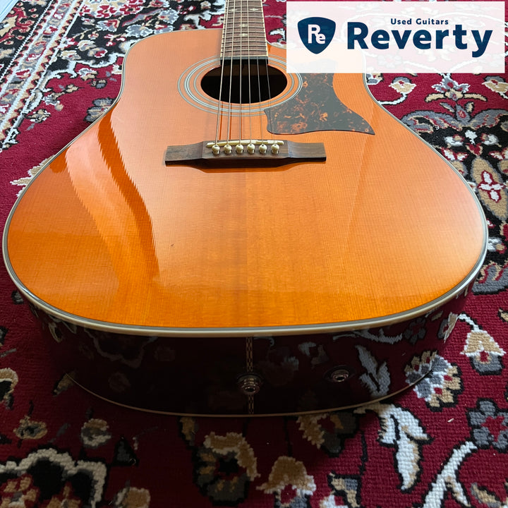 2019 Epiphone Masterbilt DR-500MCE Natural All Solid Dreadnought eSonic2 w/ Bag