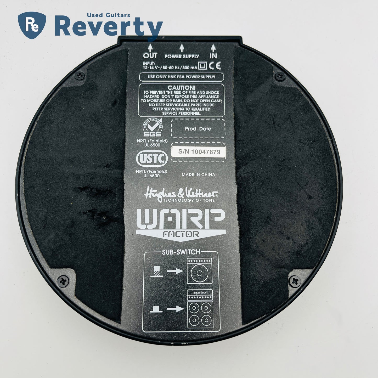 Hughes & Kettner WARP FACTOR Distortion Guitar Effect Pedal Used w/Power cord