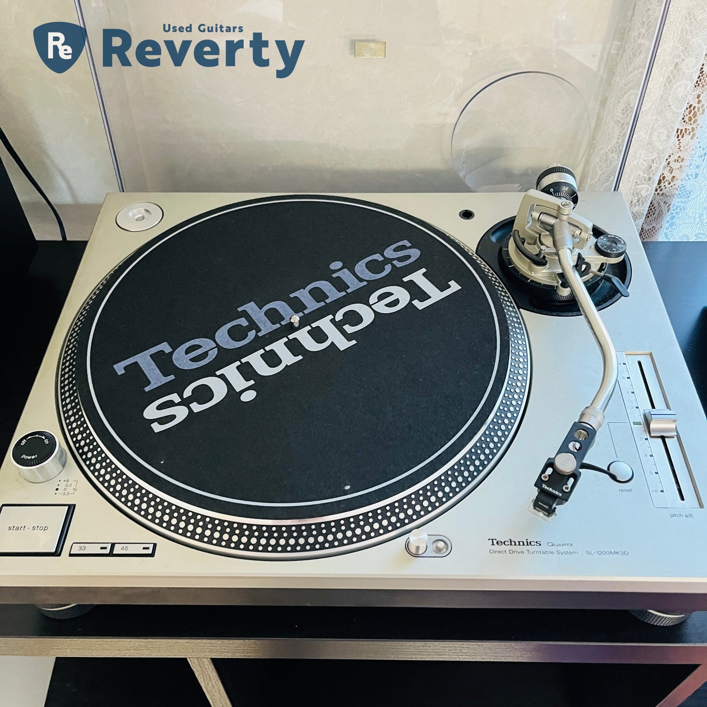 Technics SL-1200MK3D DJ Turntable w/ Shure M44G Made in Japan 100V Used