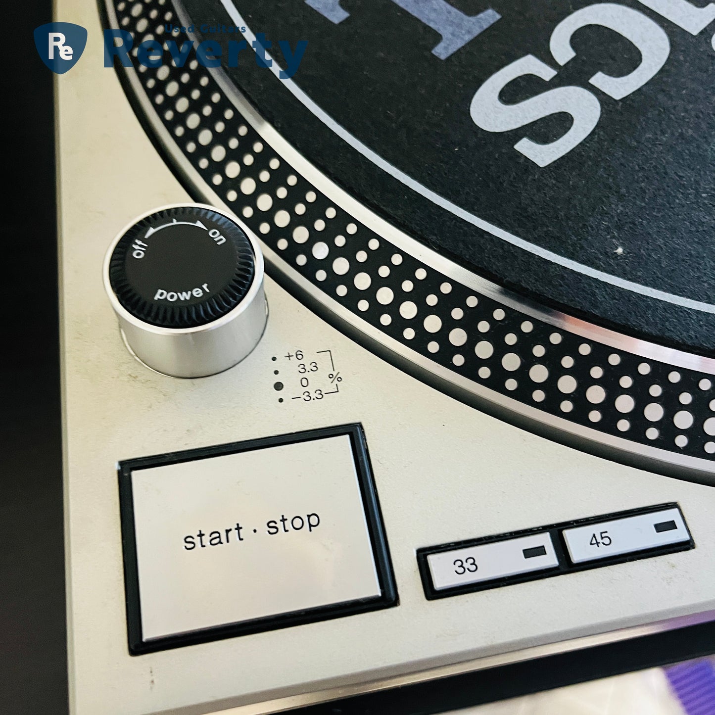 Technics SL-1200MK3D DJ Turntable w/ Shure M44G Made in Japan 100V Used